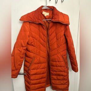 Michael Kors Rust Quilted Puffer Jacket